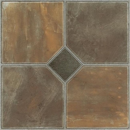 Achim Importing Co.; Inc. FTVGM32620 NEXUS Rustic Slate 12 Inch X 12 Inch Self Adhesive Vinyl Floor Tile #326